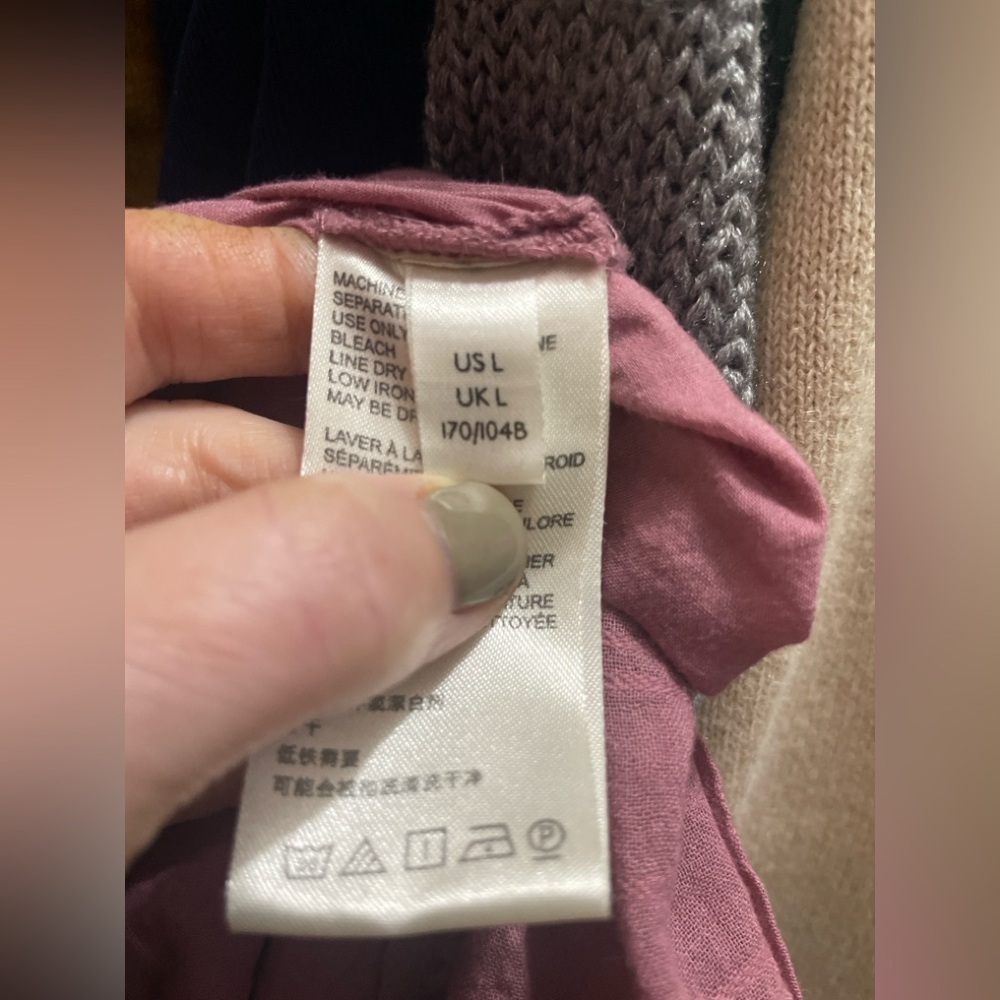 Free People Ari Mini Dress L Dried Currant Pink Crochet Smocked Boho - Picture 7 of 9